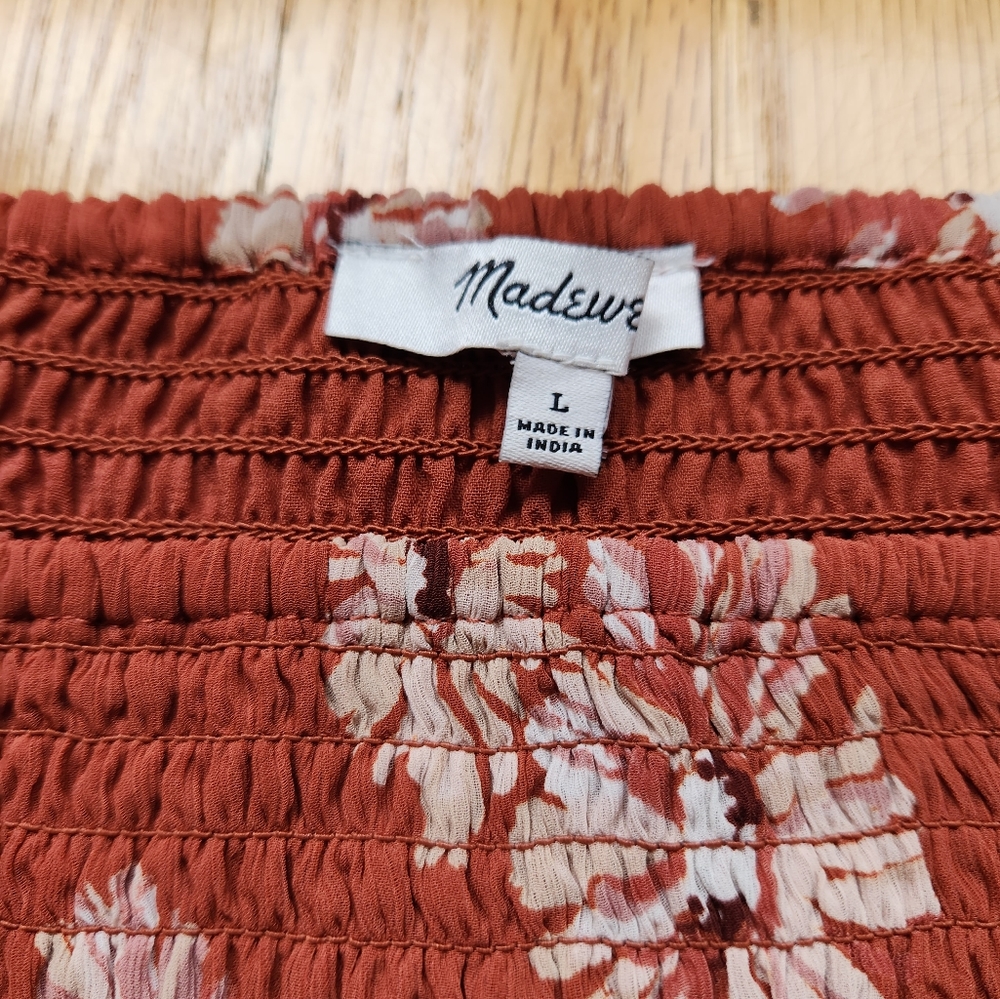 Madewell Georgette Cropped Puff-Sleeve Top - Picture 6 of 6